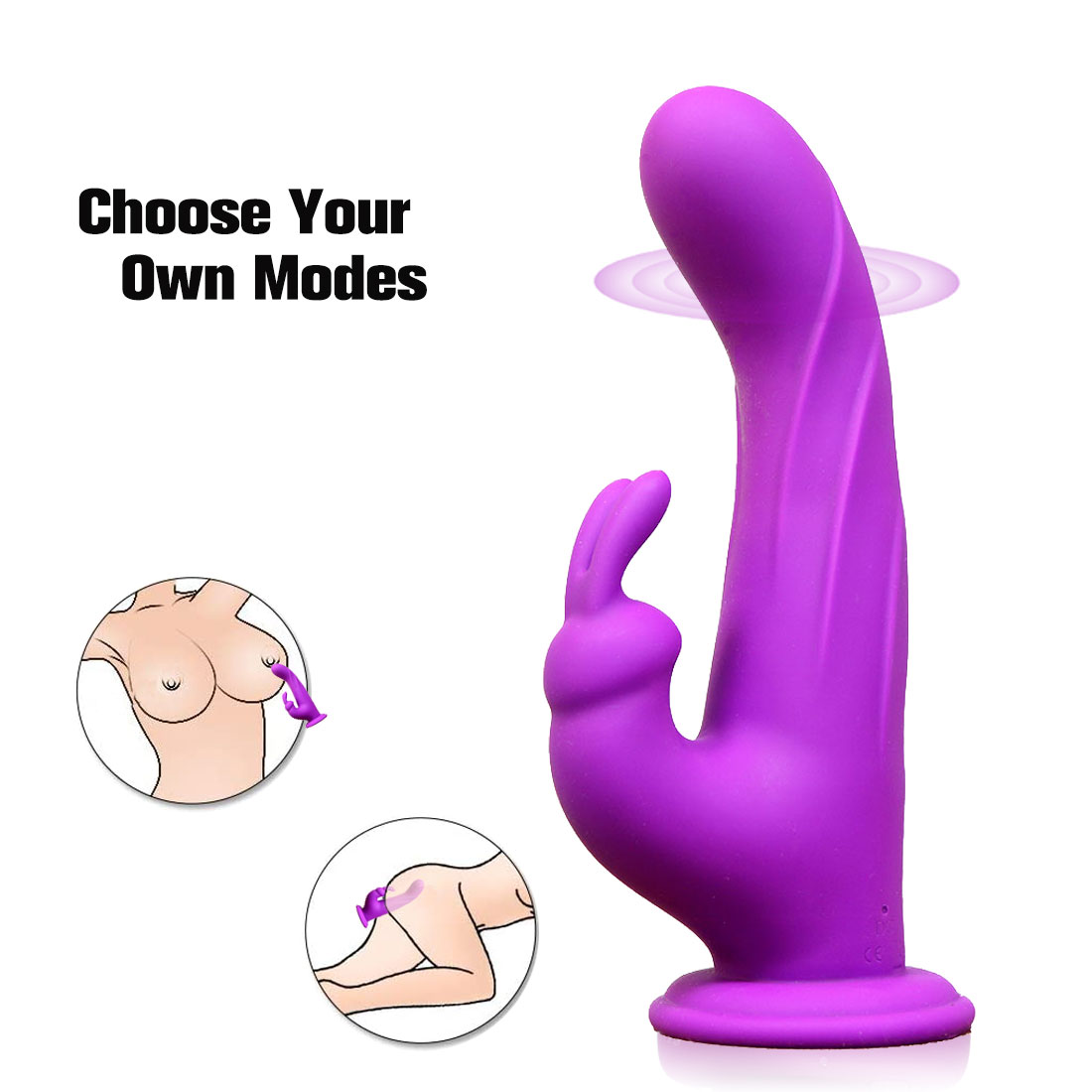 Nouveau lapin Masturbation vibrateur G-spot Stimulation Silicone liquide Massage Double tête vibrateur