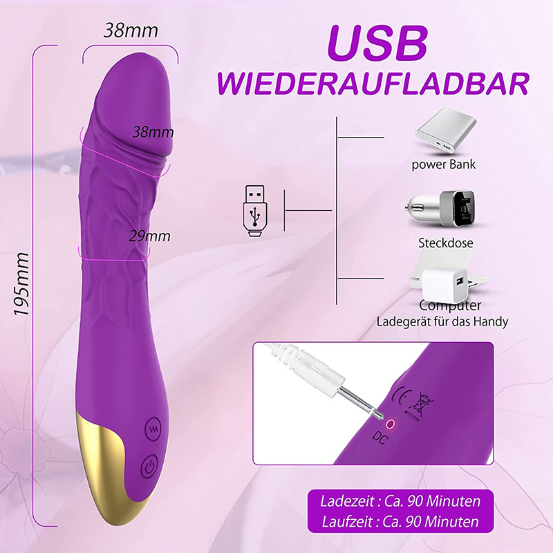 Vibromasseur gode en silicone